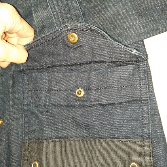 Lauren Jeans Co Ralph Lauren Blue Denim Snap/Zip Jacket SZ M - Picture 11 of 12